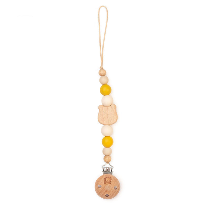 JBØRN Bear Pacifier Clip | Personalised Chamomile - Personalisable Baby Products Sold and Personalised by JustBørn