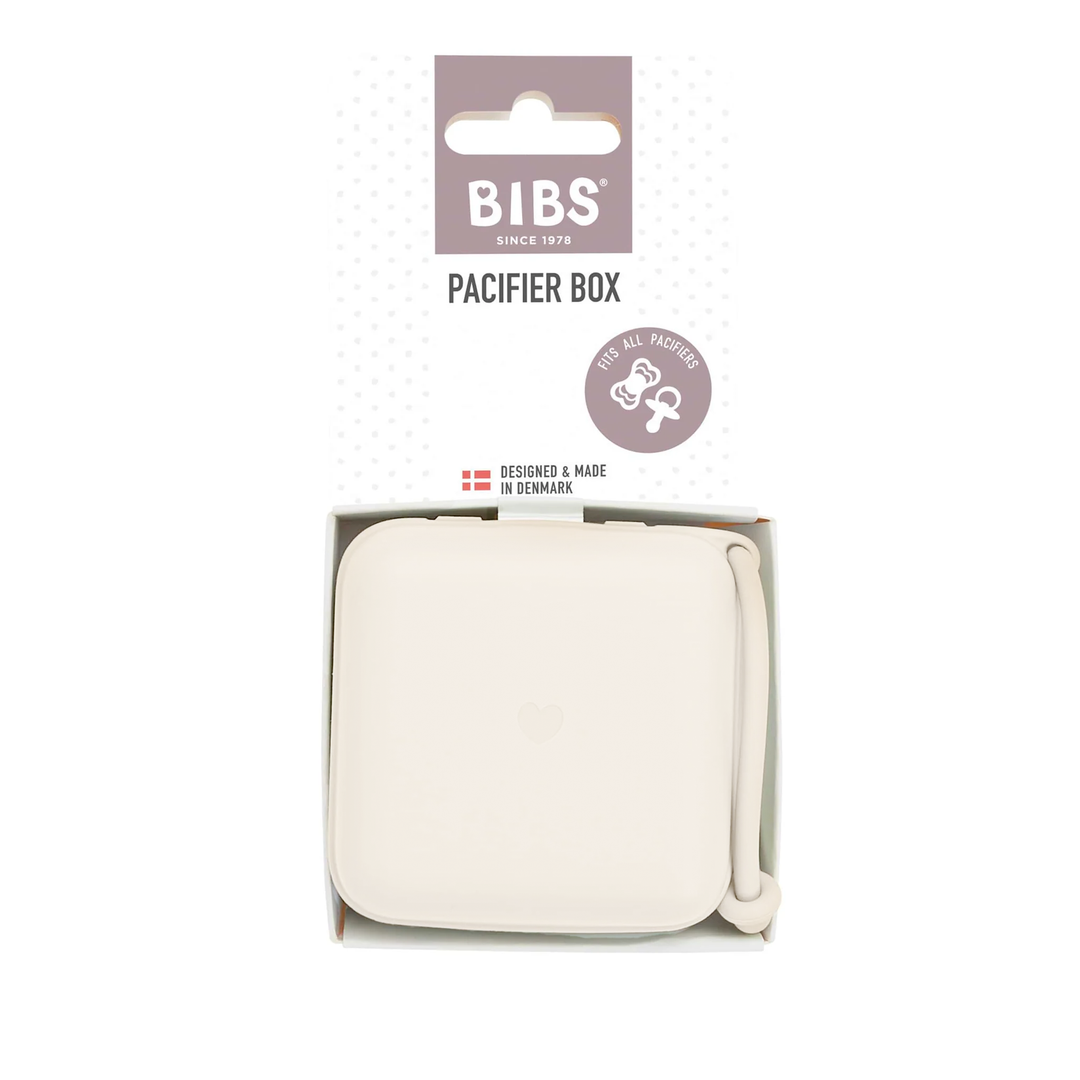 BIBS Pacifier Box Holder Ivory - Personalisable Baby Products Sold and Personalised by JustBørn