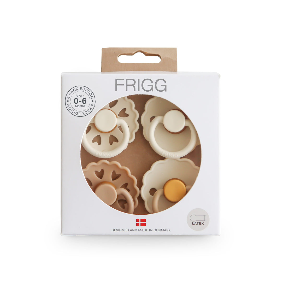 FRIGG Natural Rubber Latex Pacifier Pack of 4 Snowflake Dream No - Personalisable Baby Products Sold and Personalised by JustBørn