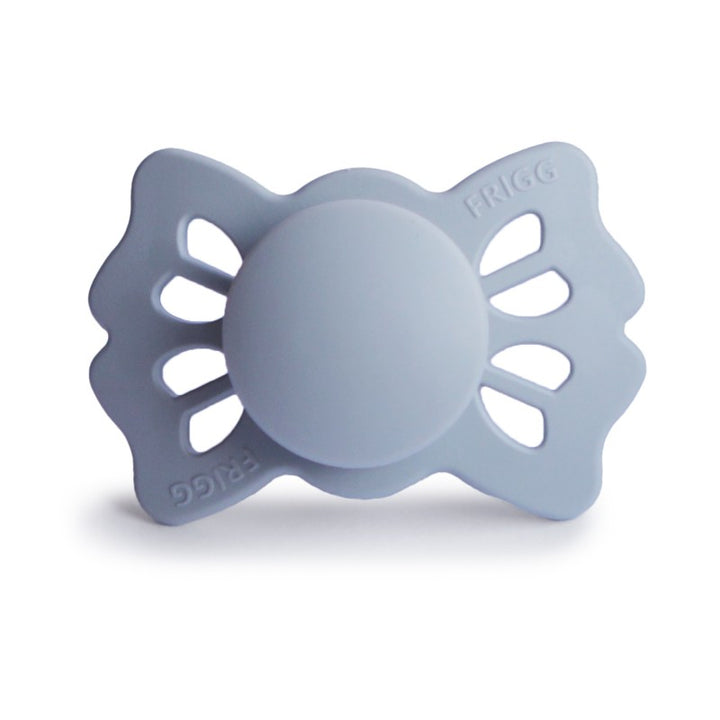FRIGG Lucky Symmetrical Silicone Pacifiers Powder Blue Size 1 (0-6 Months) - Personalisable Baby Products Sold and Personalised by JustBørn