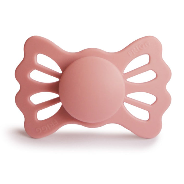 FRIGG Lucky Symmetrical Silicone Pacifiers Pretty in Peach - Personalisable Baby Products Sold and Personalised by JustBørn