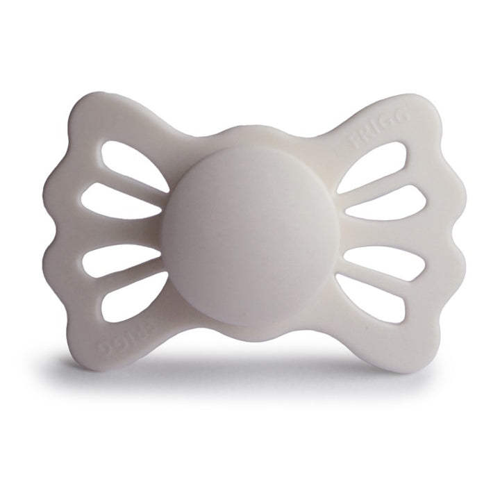 FRIGG Lucky Symmetrical Silicone Pacifiers Silver Gray Size 2 (6-18 Months) - Personalisable Baby Products Sold and Personalised by JustBørn