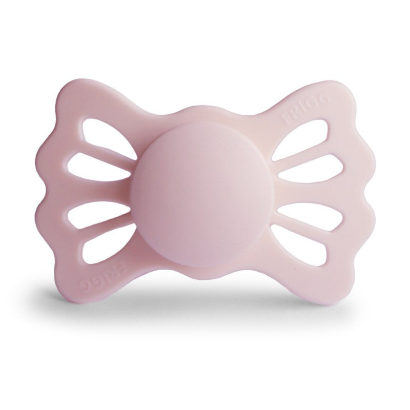 FRIGG Lucky Symmetrical Silicone Pacifiers White Lilac Size 2 (6-18 Months) - Personalisable Baby Products Sold and Personalised by JustBørn