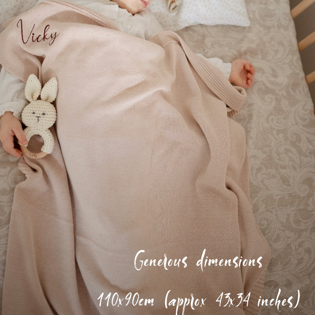 JBØRN Personalised Knitted Blanket & Comforter Gift Box - Personalisable Baby Products Sold and Personalised by JustBørn