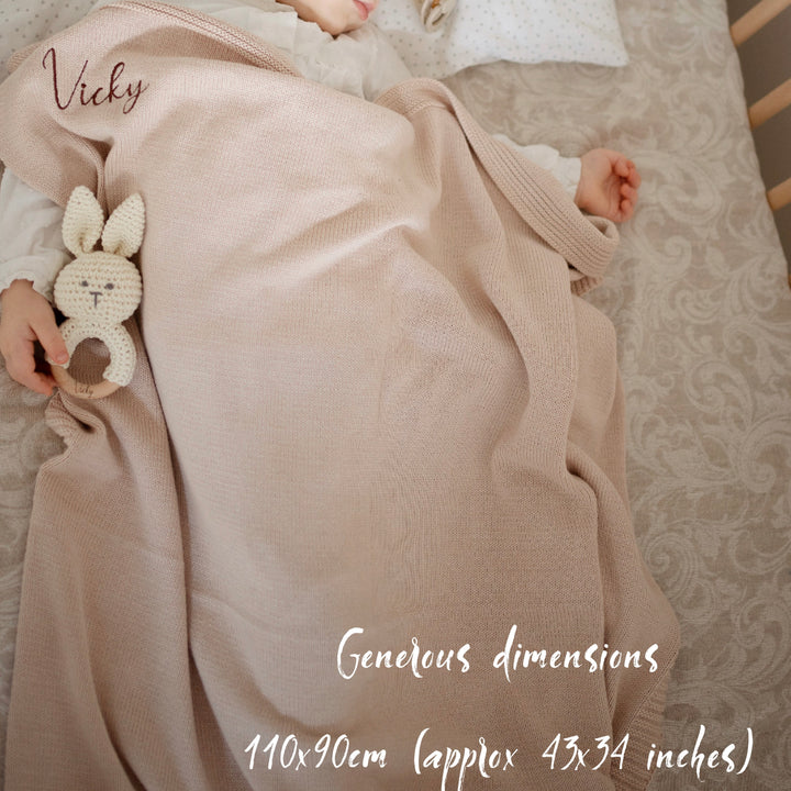 JBØRN Personalised Knitted Blanket & Comforter Gift Box - Personalisable Baby Products Sold and Personalised by JustBørn