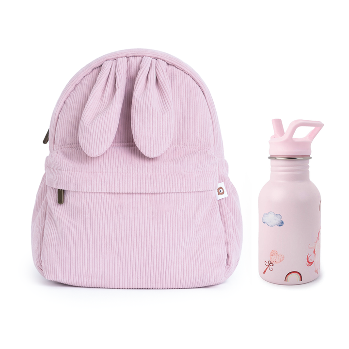 JBØRN Personalised Backpack & Water Bottle Set Lilac Backpack & Unicorn Bottle Set - Personalisable Baby Products Sold and Personalised by JustBørn