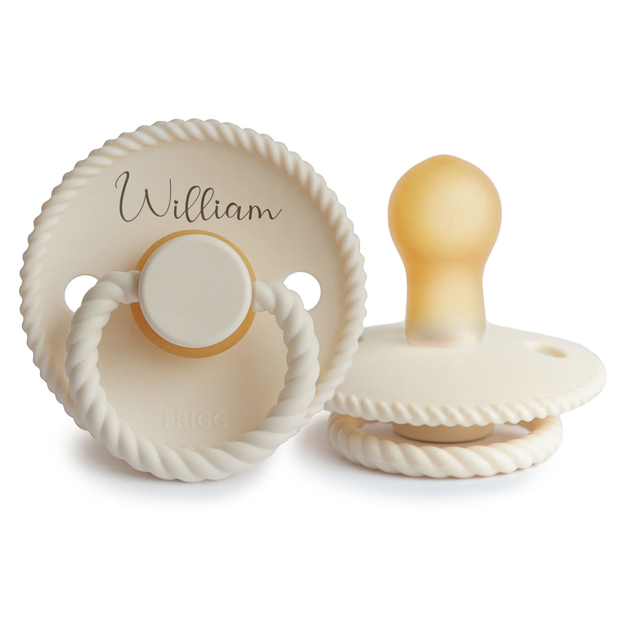 FRIGG Rope Natural Rubber Latex Pacifiers | Personalised - Personalisable Baby Products Sold and Personalised by JustBørn