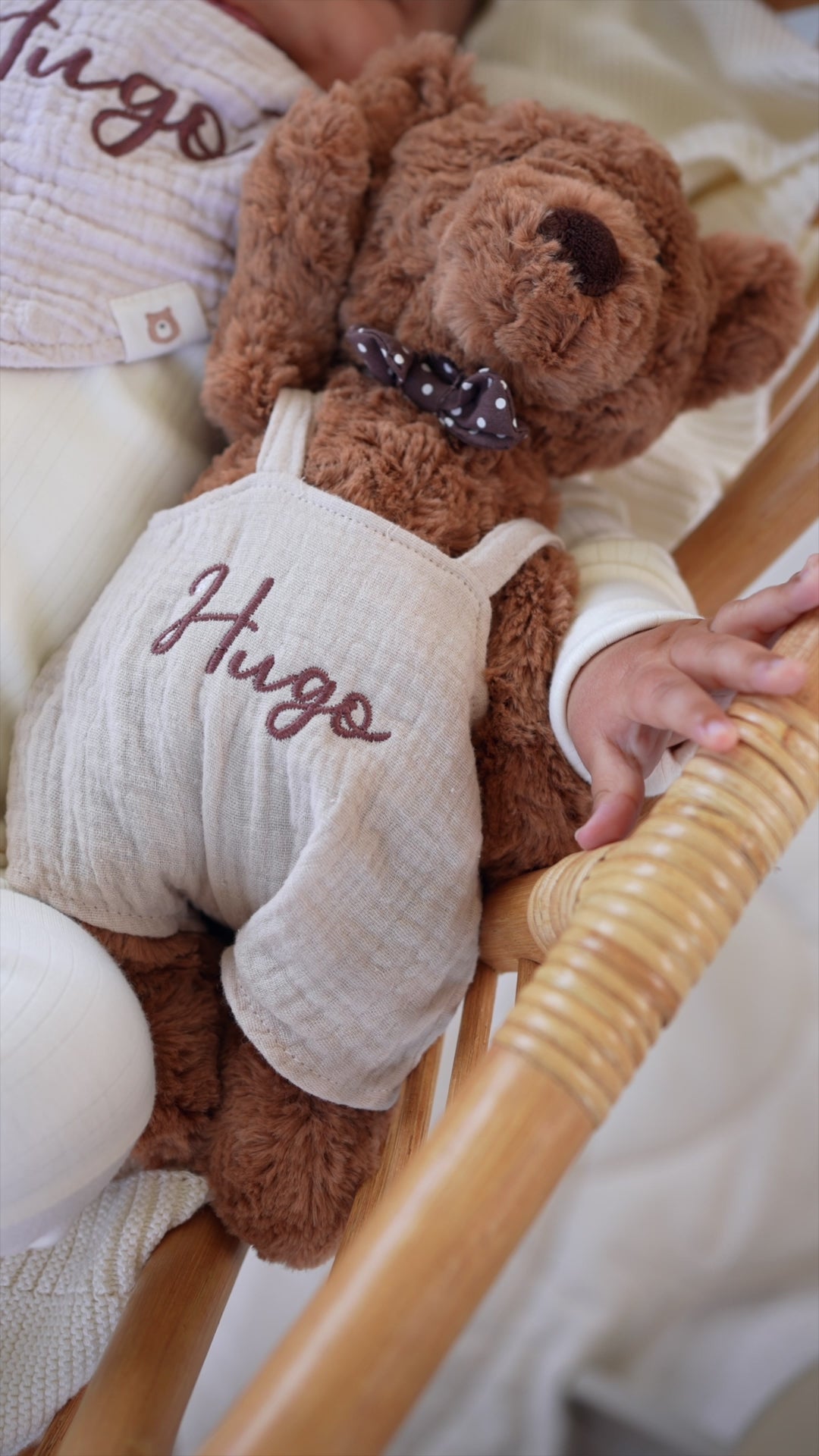 JBØRN Brown Teddy Bear Soft Toy with Personalized Outfit