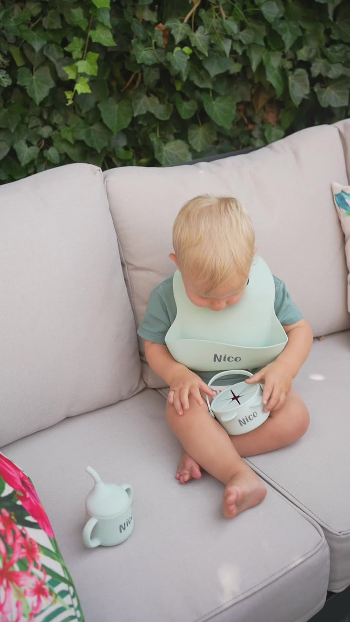 JBØRN Silicone Baby Feeding Bib