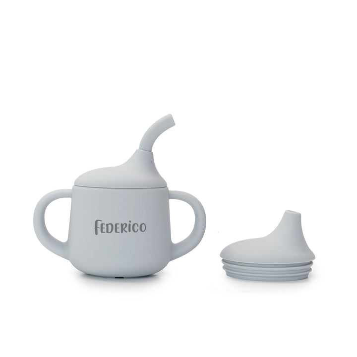 JBØRN 3-in-1 Drinking Cup Cloud Yes - Personalisable Baby Products Sold and Personalised by JustBørn