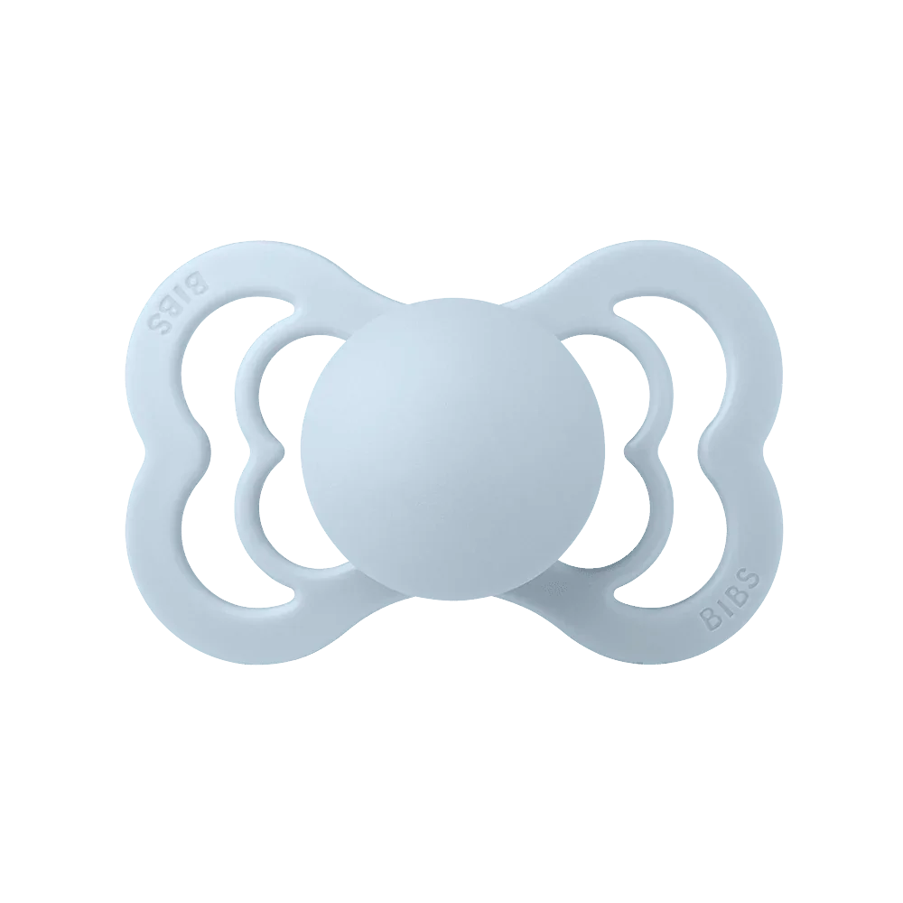 BIBS Supreme Symmetrical Silicone Pacifiers Supreme Baby Blue - Personalisable Baby Products Sold and Personalised by JustBørn