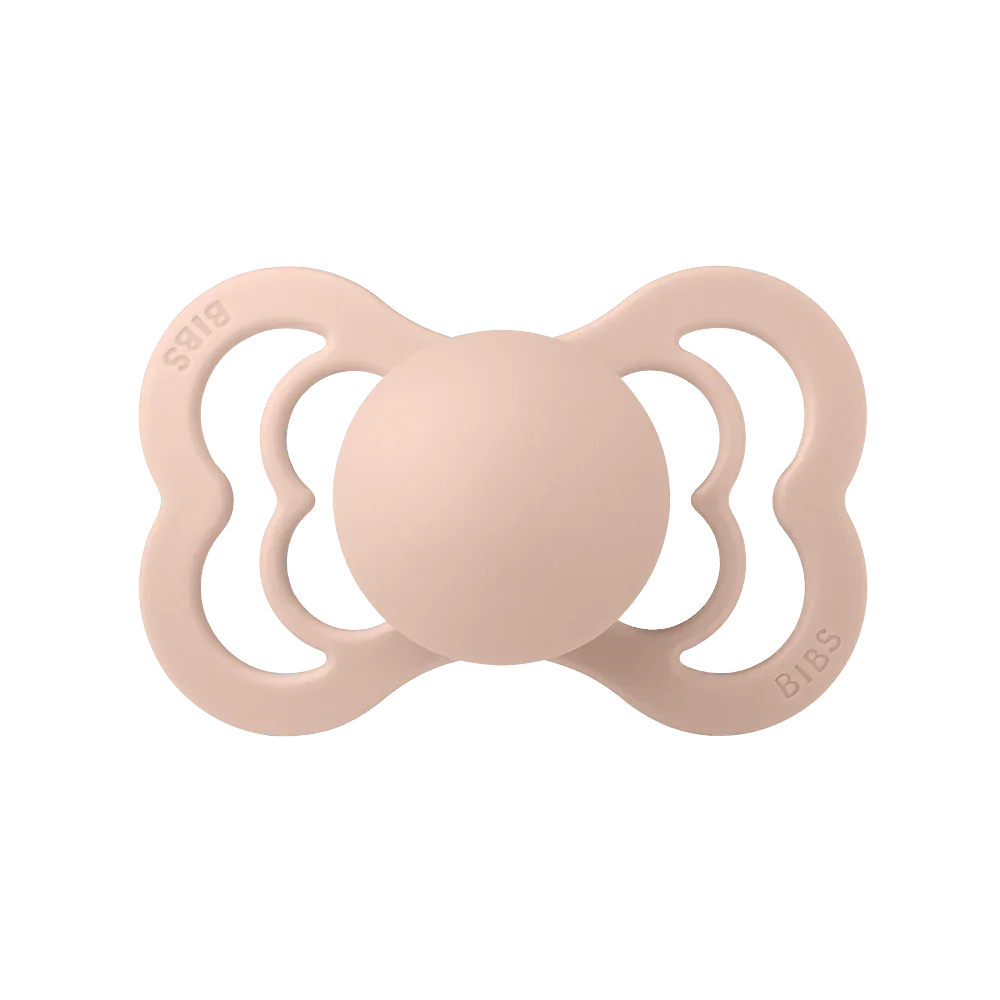 BIBS Supreme Symmetrical Silicone Pacifiers Supreme Blush - Personalisable Baby Products Sold and Personalised by JustBørn
