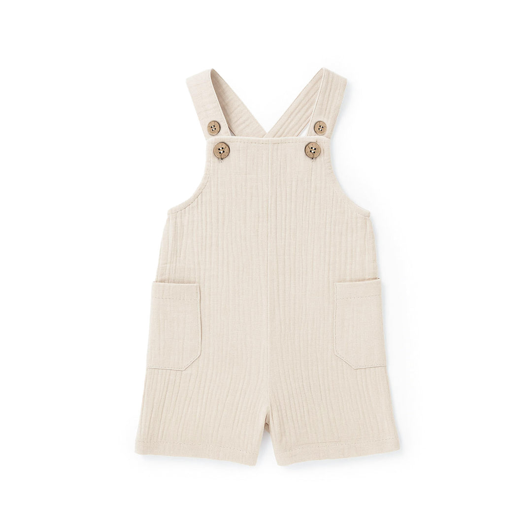 JBØRN Organic Cotton Muslin Dungarees | 3-6 Months - Personalisable Baby Products Sold and Personalised by JustBørn