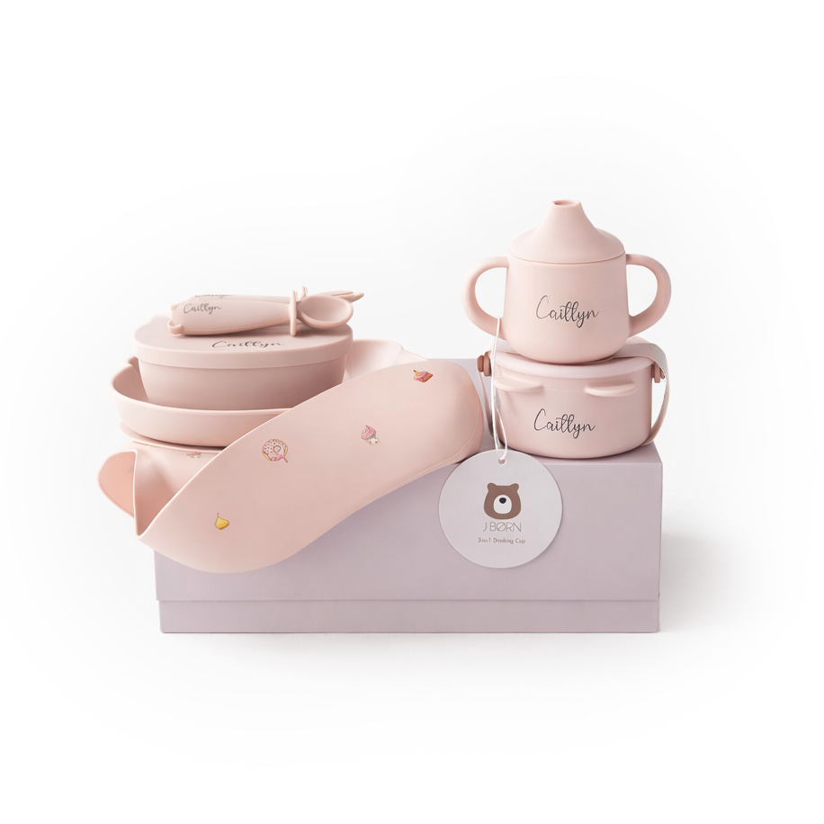 JBØRN Baby Weaning Full Essentials Gift Box - Personalisable Baby Products Sold and Personalised by JustBørn