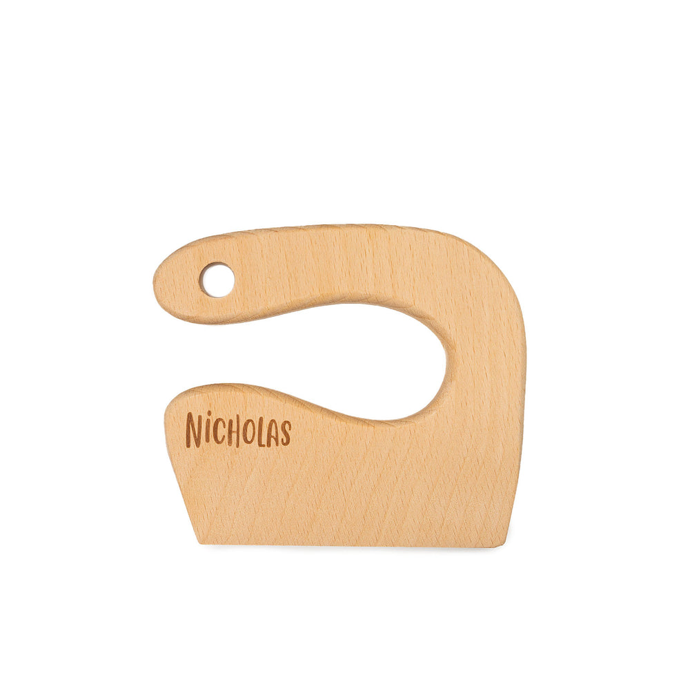 JBØRN Wooden Cutting Knife - Personalisable Baby Products Sold and Personalised by JustBørn