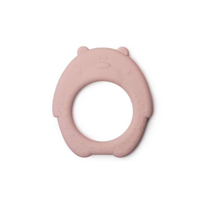 JBØRN Bear Teether Dusky Blush No - Personalisable Baby Products Sold and Personalised by JustBørn