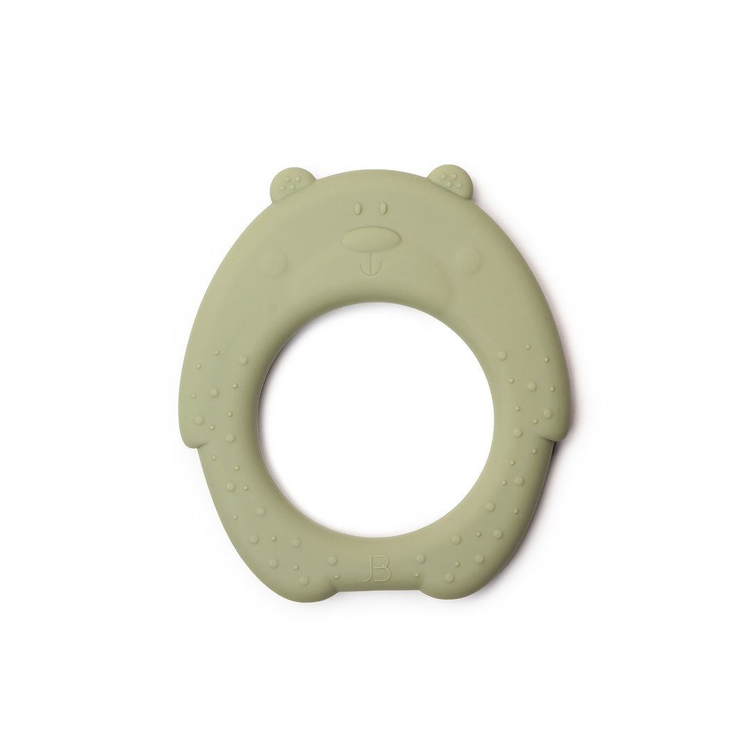 JBØRN Bear Teether Sage - Personalisable Baby Products Sold and Personalised by JustBørn