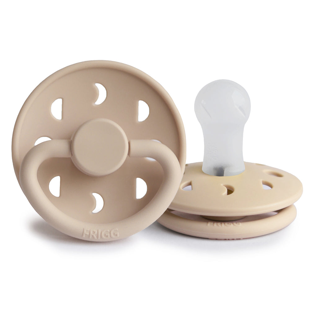 FRIGG Moon Silicone Pacifier Size 2 (6-18 months) Croissant - Personalisable Baby Products Sold and Personalised by JustBørn