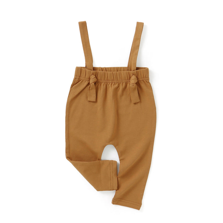 JBØRN Organic Cotton Baby Suspender Leggings Clay - Personalisable Baby Products Sold and Personalised by JustBørn
