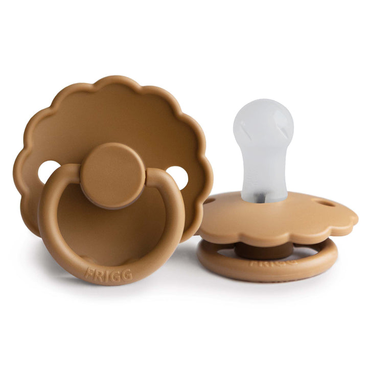FRIGG Daisy Silicone Pacifier Cappuccino - Personalisable Baby Products Sold and Personalised by JustBørn