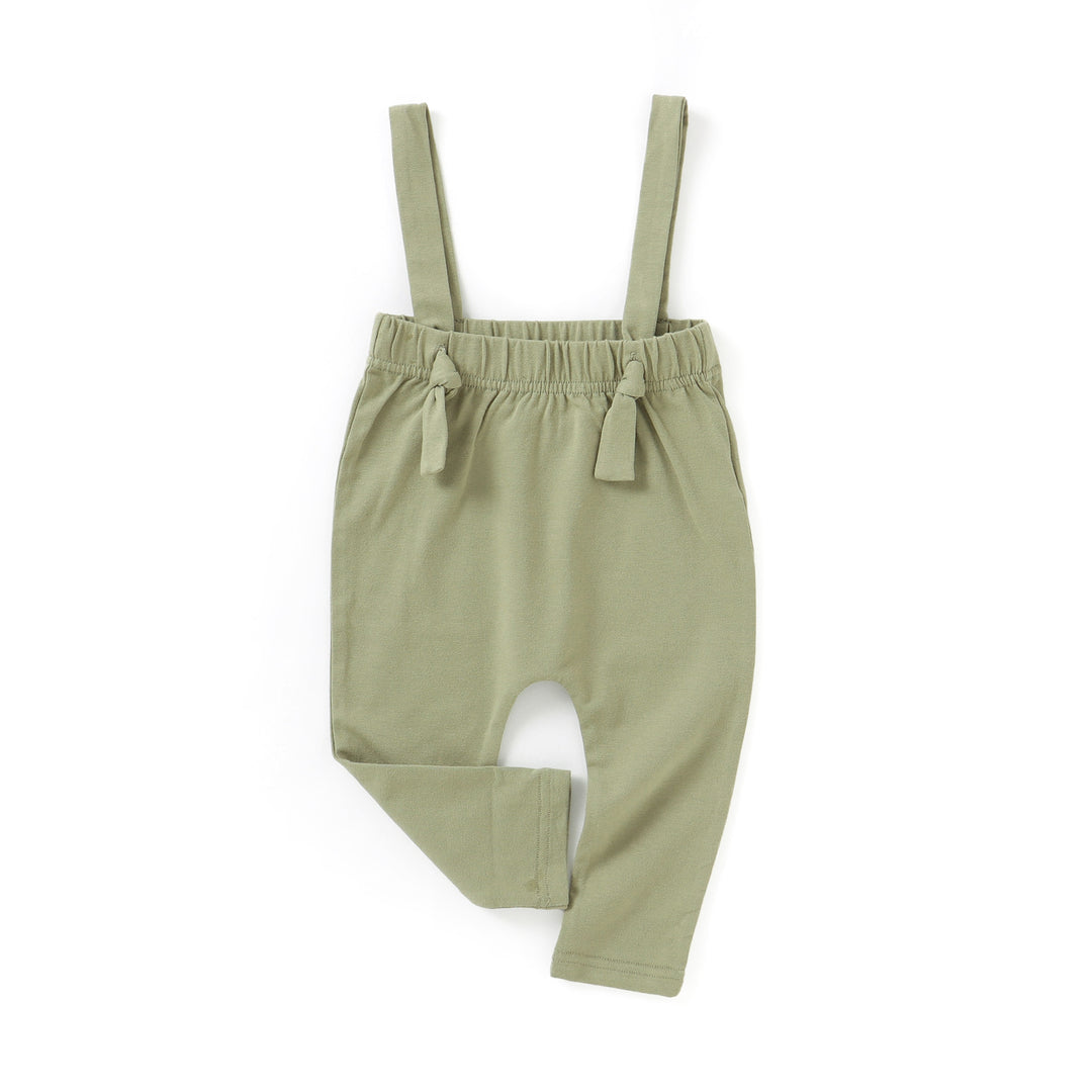 JBØRN Organic Cotton Baby Suspender Leggings Sage - Personalisable Baby Products Sold and Personalised by JustBørn